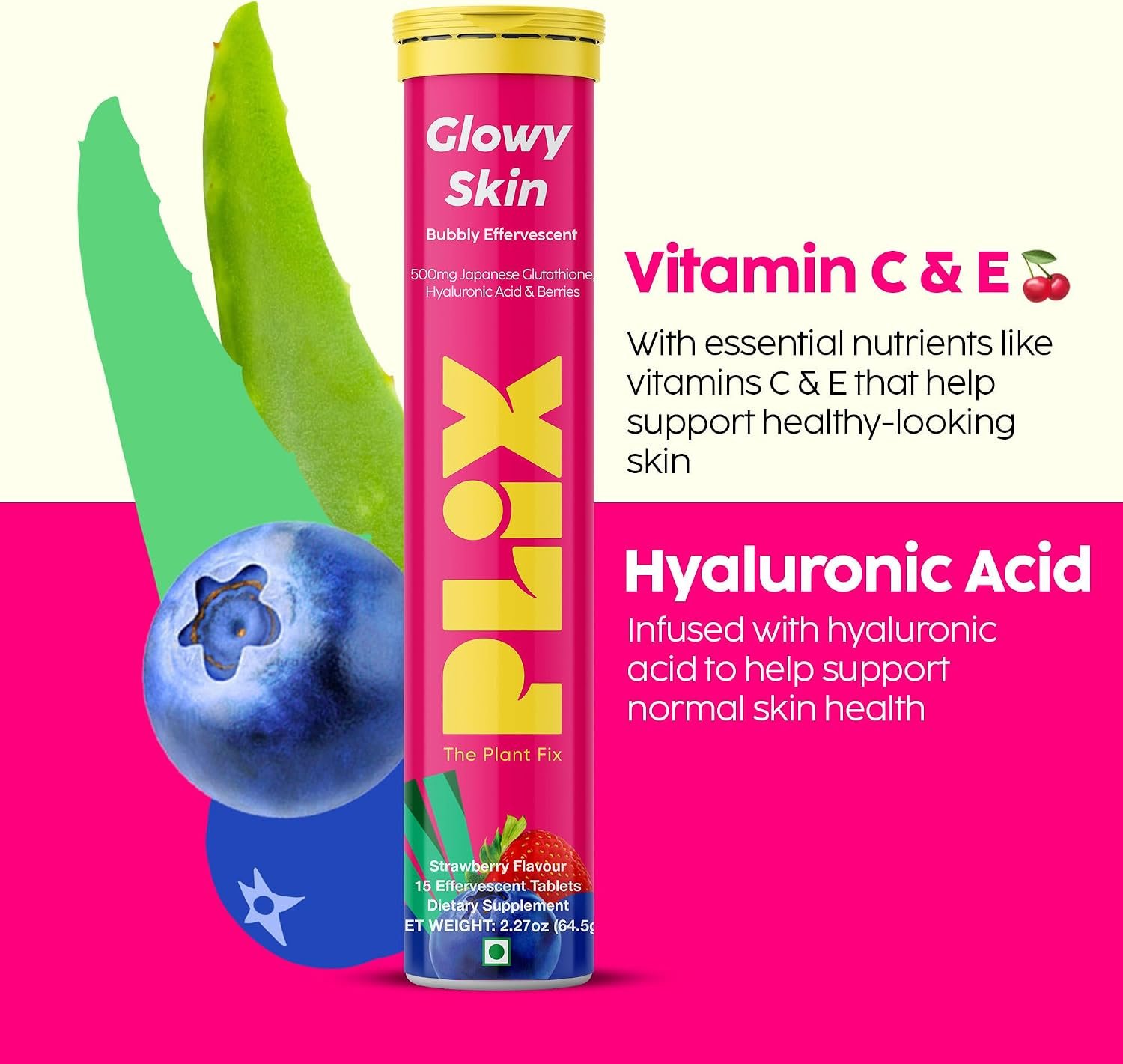PLIX Glowy Skin 500mg Glutathione Supplement-15 Tablets - Image 4