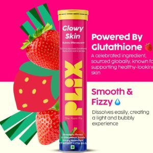 PLIX Glowy Skin 500mg Glutathione Supplement-15 Tablets