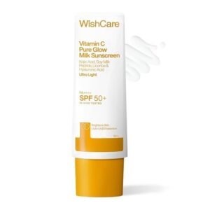 WishCare Vitamin C Pure Glow Milk Sunscreen with SPF 50-50ml