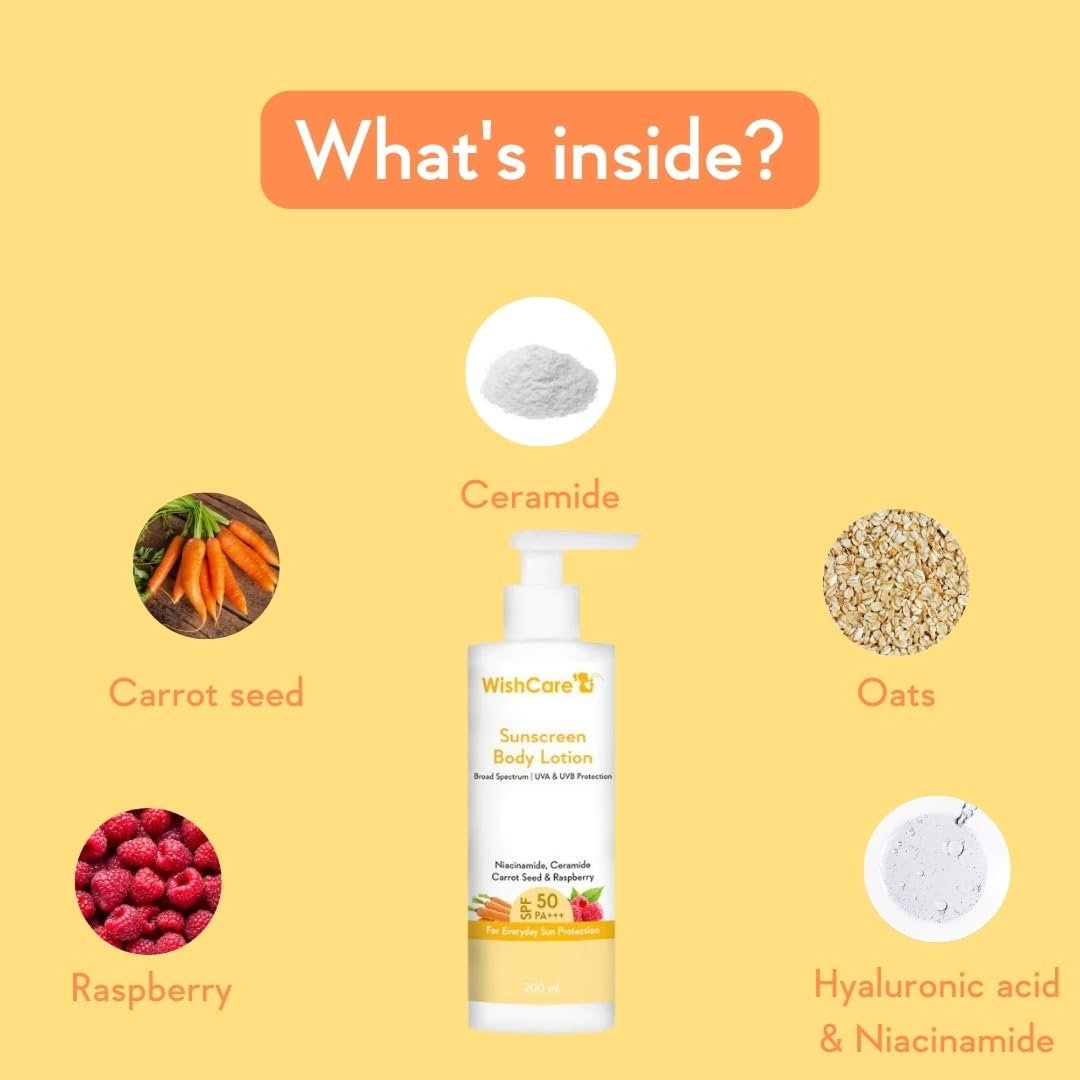 WishCare Sunscreen Body Lotion with SPF 50-200ml - Image 3