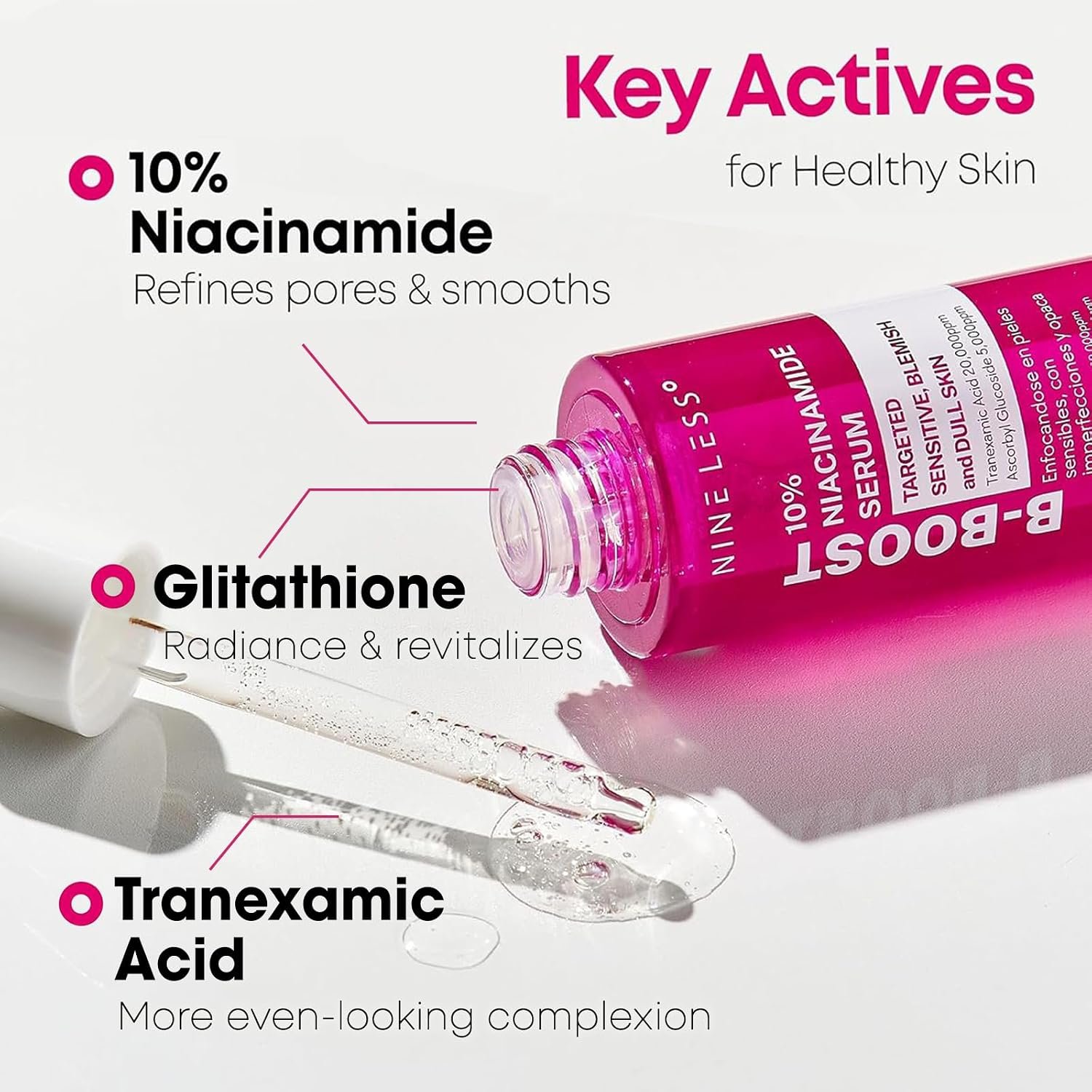 NINELESS B-Boost 10% Niacinamide Serum-30ml - Image 3