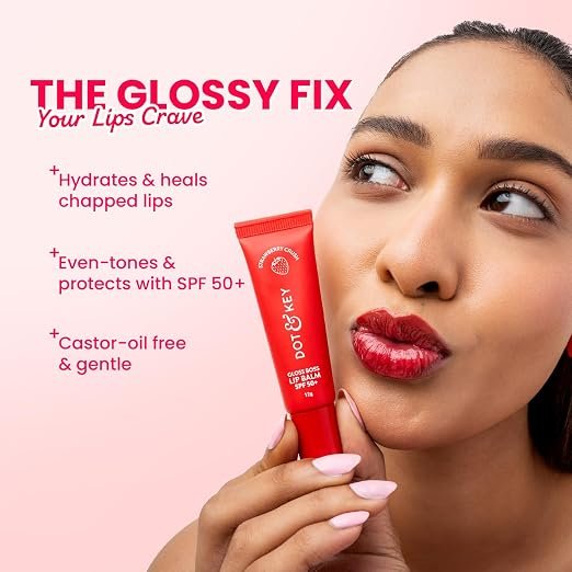 Dot & Key Strawberry Lip Balm-12g - Image 3