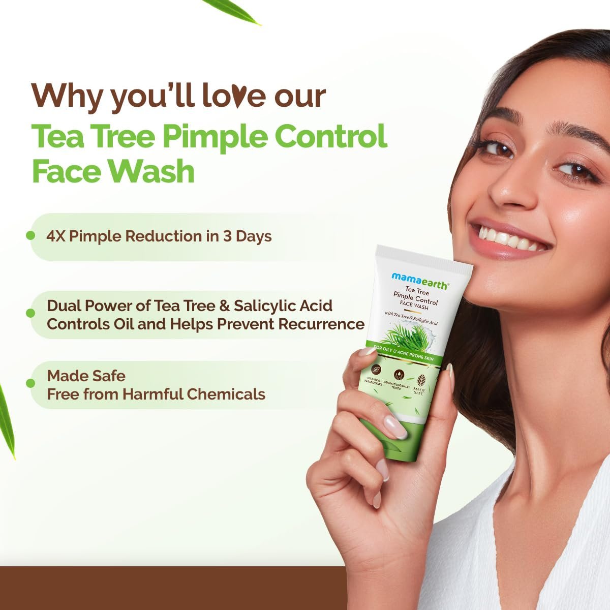 Mamaearth Tea Tree Pimple Control Face Wash-100ml - Image 2