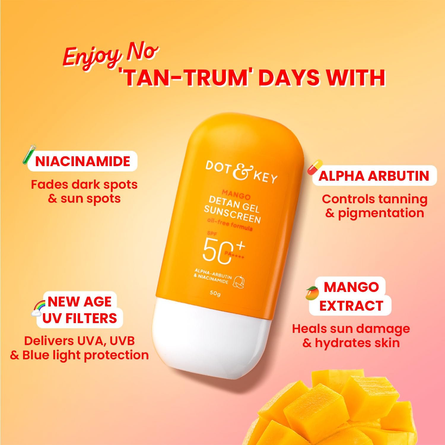Dot & Key Mango Detan Gel Sunscreen-50g - Image 5